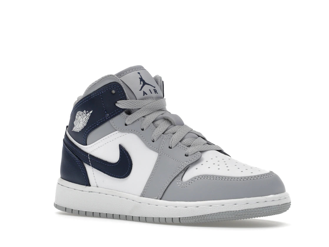 Jordan 1 Mid Wolf Grey Midnight Navy (GS)