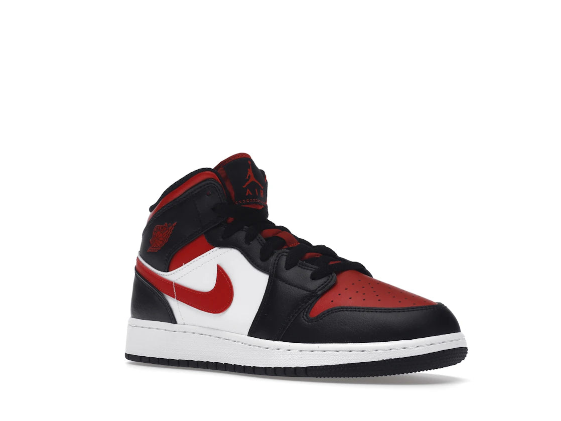 Air Jordan 1 Mid Black Fire Red (GS)