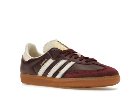adidas Samba OG Maroon Gold Metallic (Women's) - sneakers view 2
