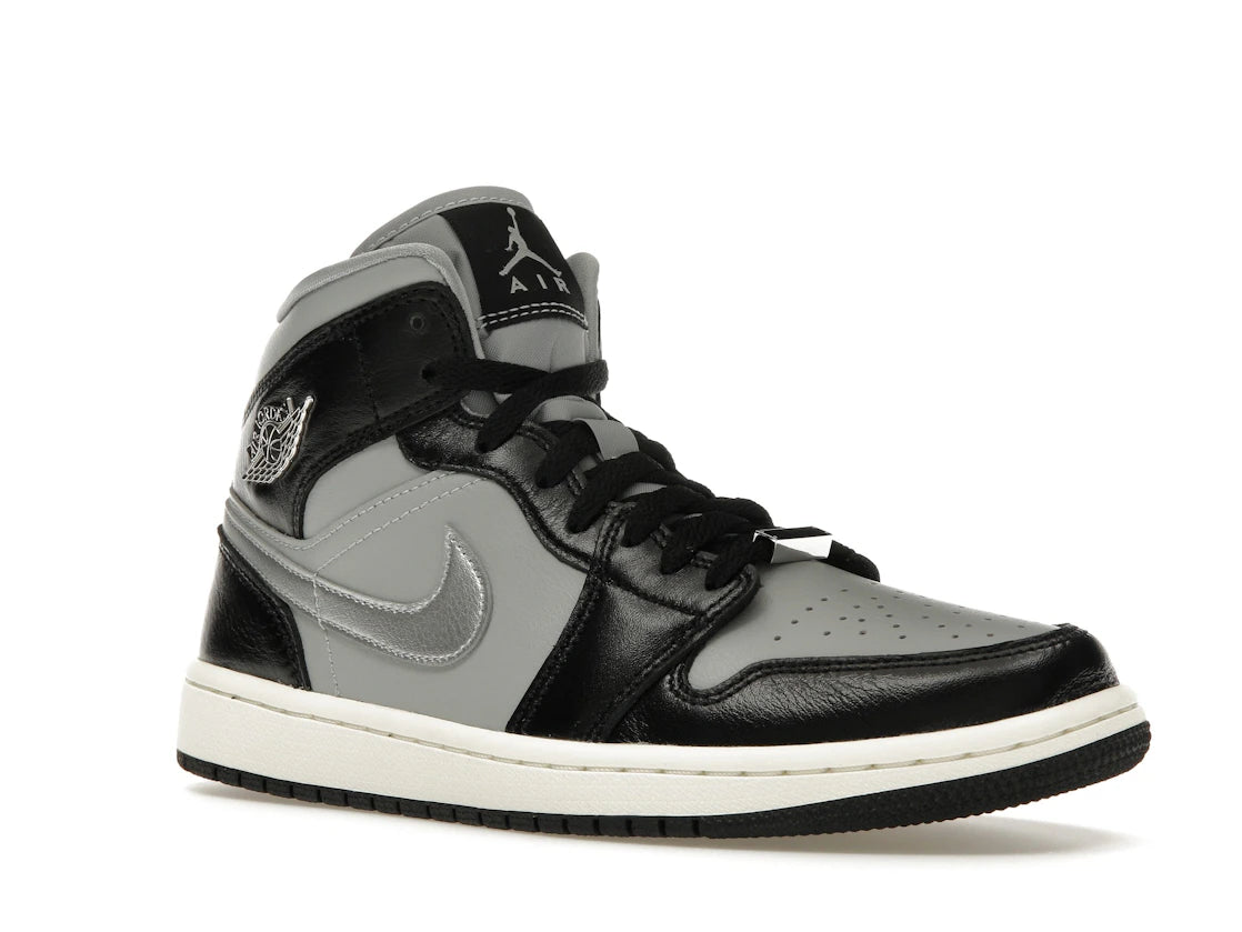 Jordan 1 Mid SE Black Metallic Silver (Women's)