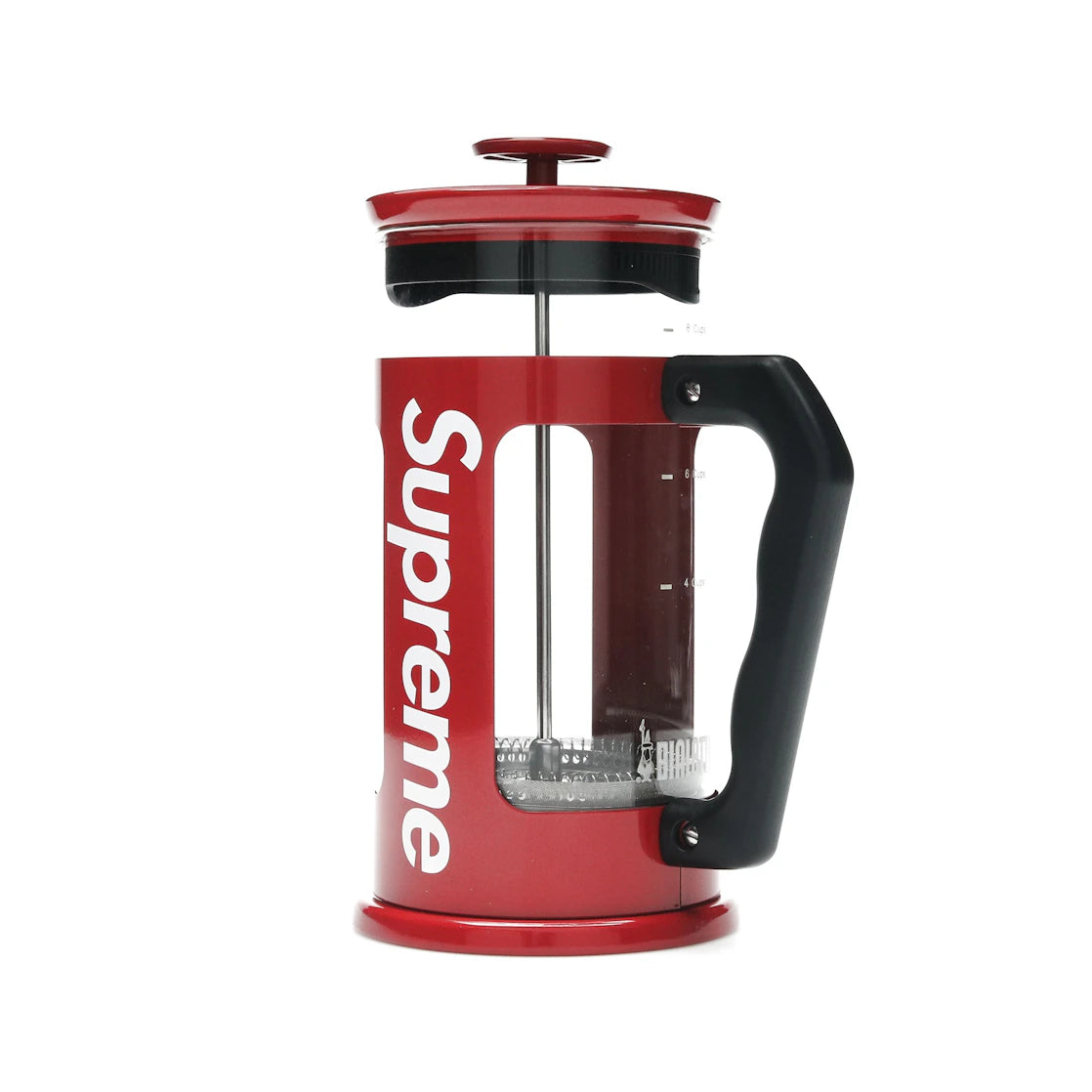 Supreme Bialetti 8-Tassen-French-Press-Kaffeemaschine, Rot