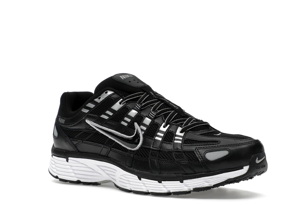 Nike P-6000 Schwarz Weiß Metallic Silber