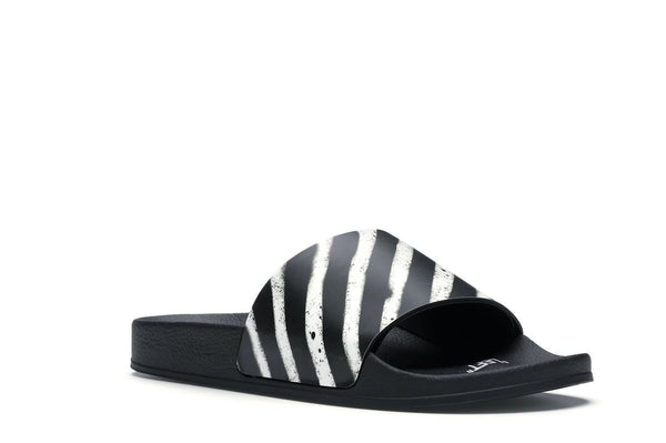 OFF-WHITE Spray Stripes Slider Black White FW19