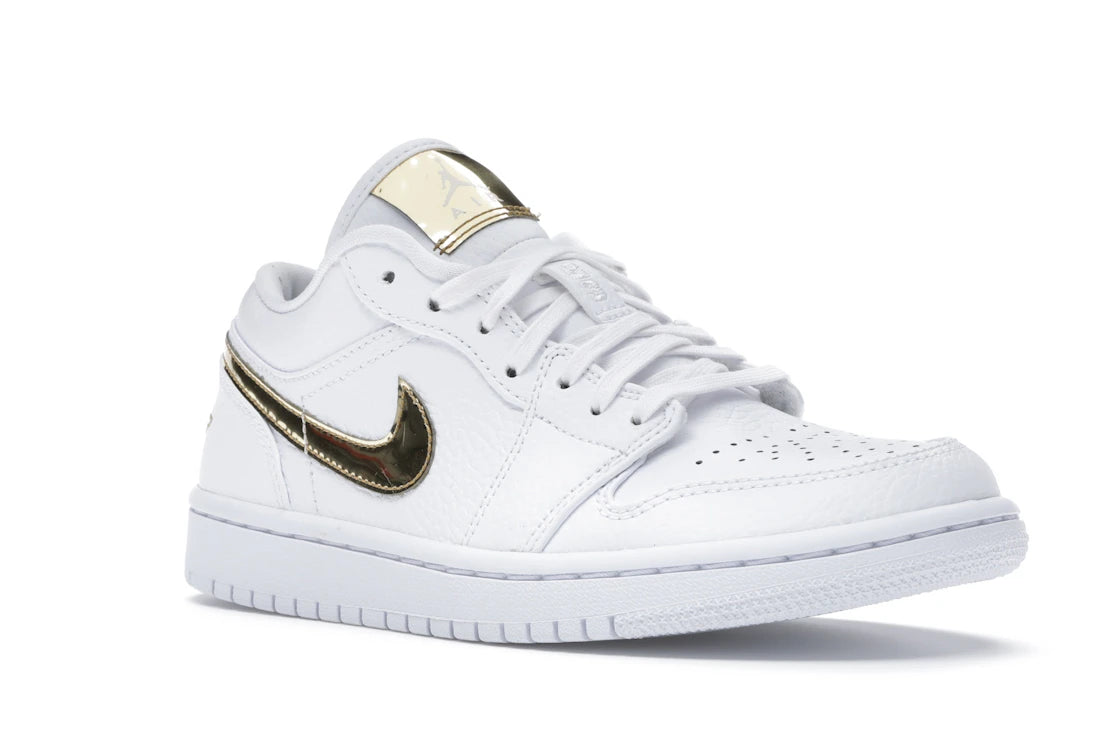 Jordan 1 Low White Metallic Gold (Women's)