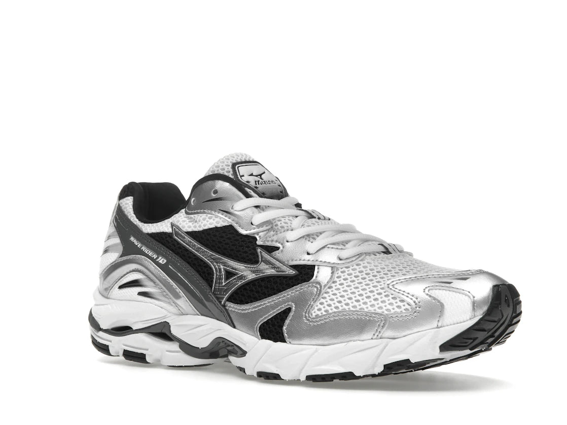 Mizuno Wave Rider 10 White Silver Black