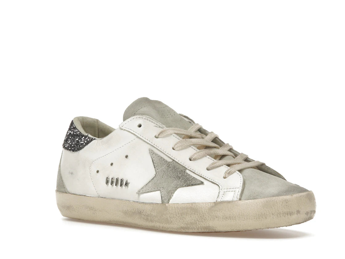 Golden Goose Super-Star White Dark Grey Glitter (Women's)