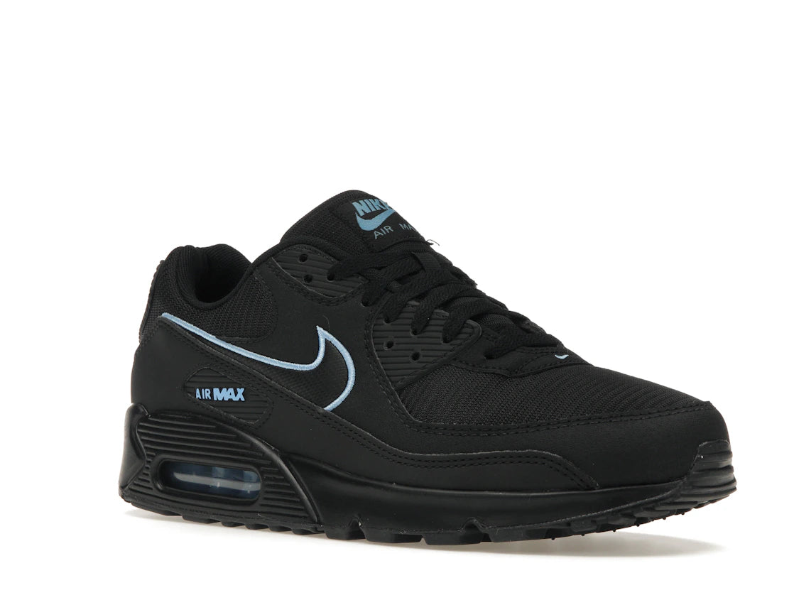 Nike Air Max 90 Schwarz Universitätsblau - vue secondaire A