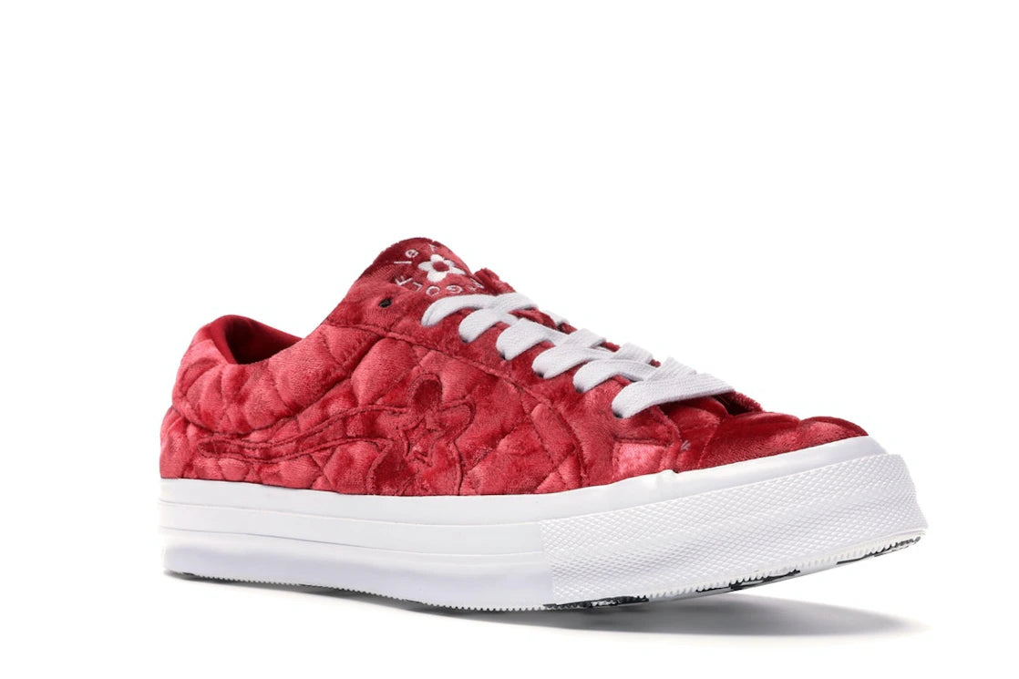 Converse One Star Ox Golf le Fleur TTC Quilted Velvet Barbados Cherry - vue secondaire A