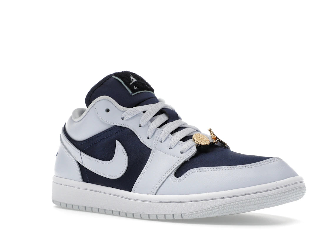 Jordan 1 Low SE Football Grey White Gym Red Midnight Navy (Women's)