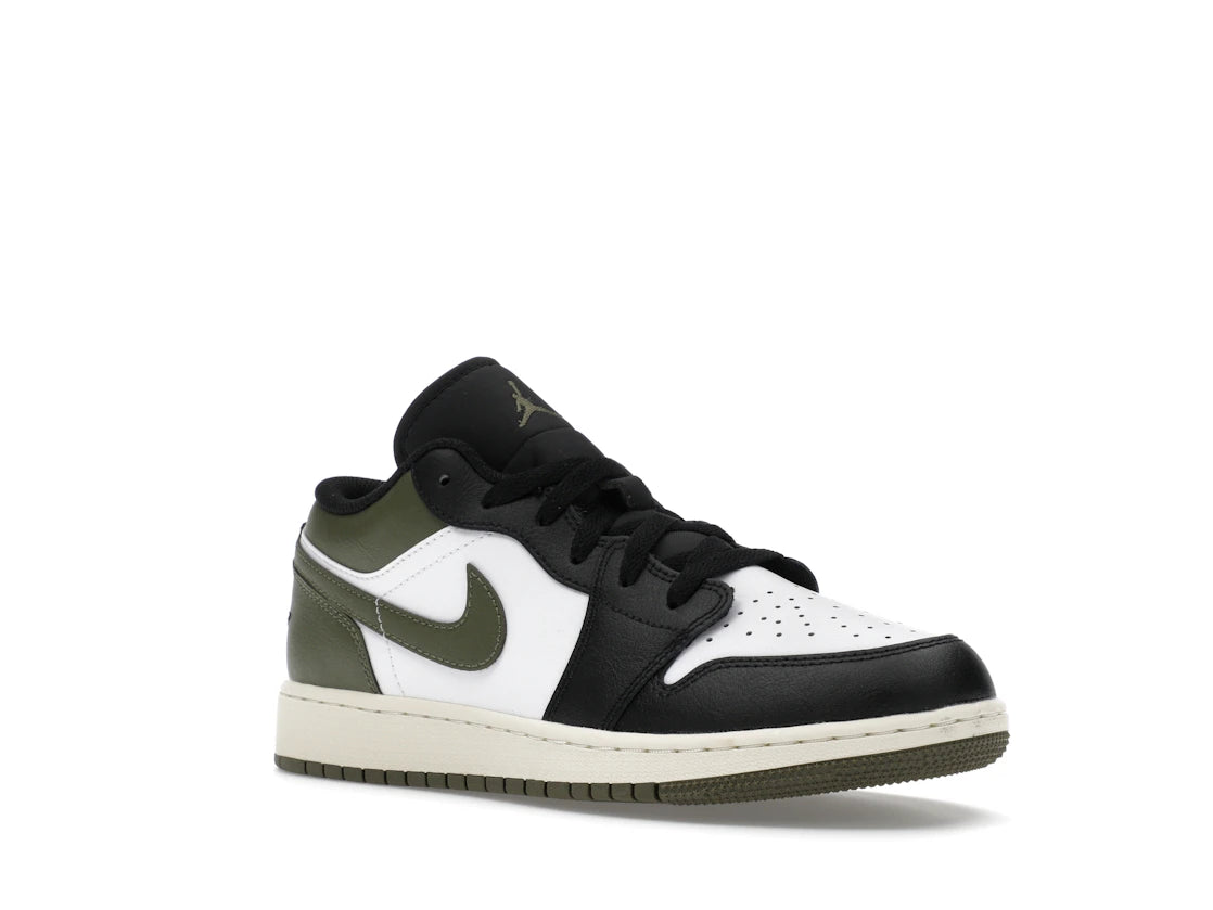 Jordan 1 Low Black Toe Medium Olive (GS)