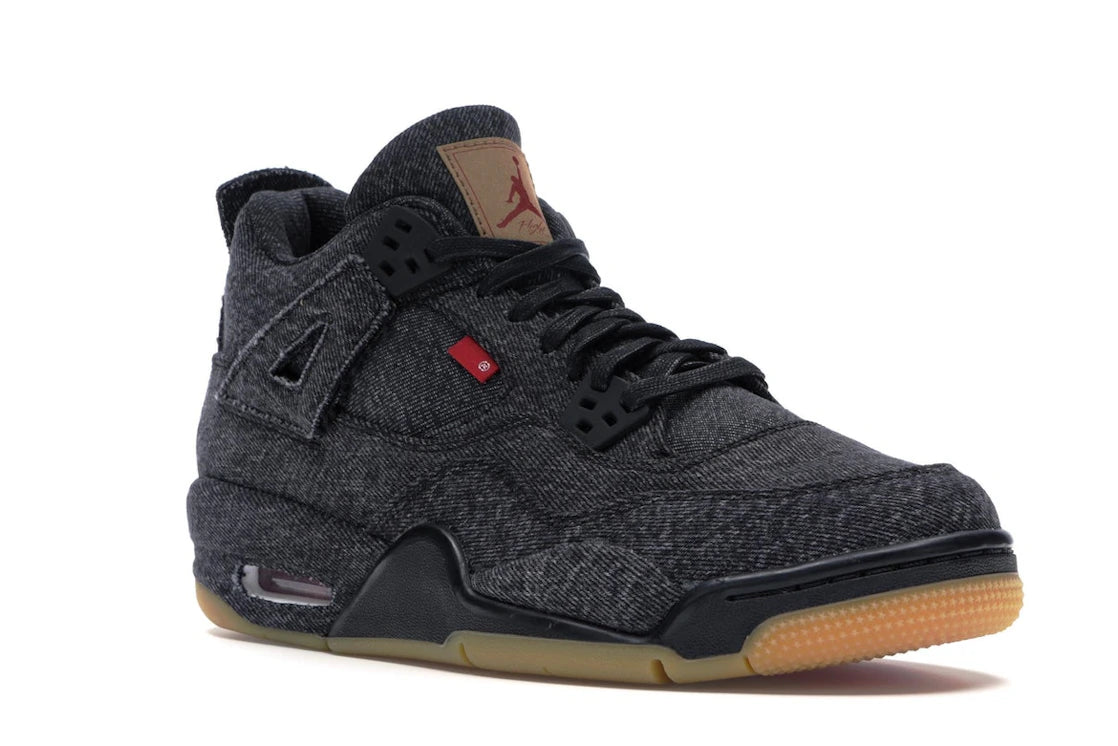 Jordan 4 Retro Levi's Schwarz (GS) (Etikett leer)