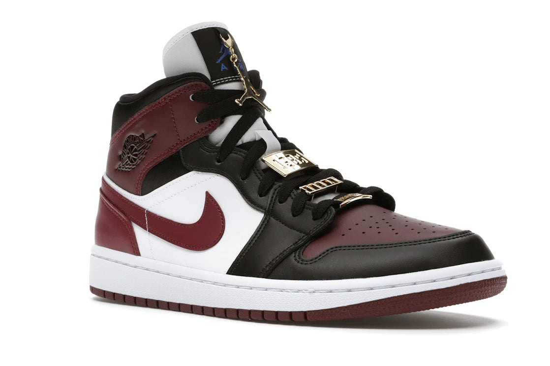 Jordan 1 Mid SE Schwarz Dunkelbeete (Damen)