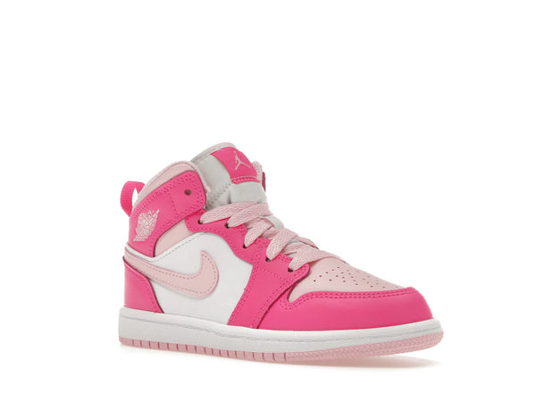 Jordan 1 Mid White Fierce Pink (PS)