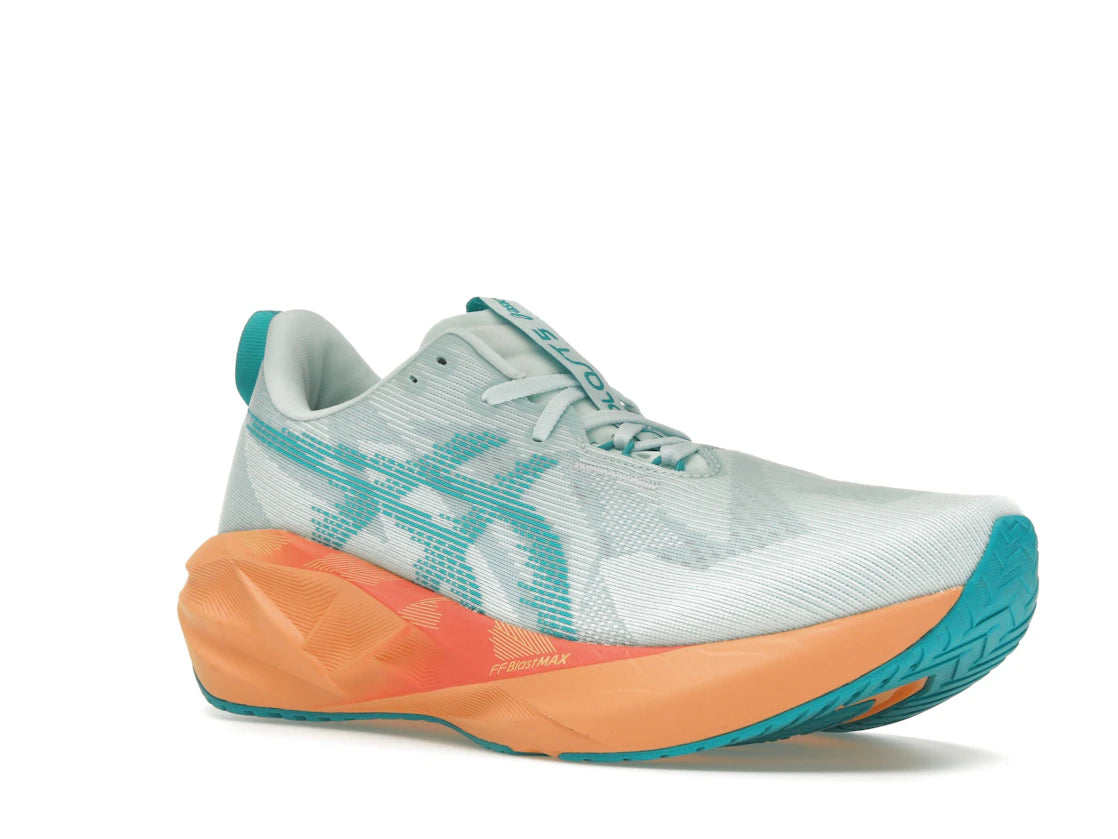 ASICS Novablast 5 Beruhigende Meereswellen-Türkis-Orange - vue secondaire A
