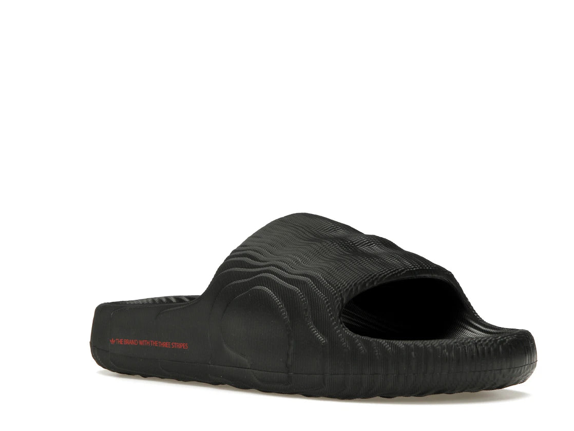adidas Adilette 22 Slides Schwarz Scharlachrot