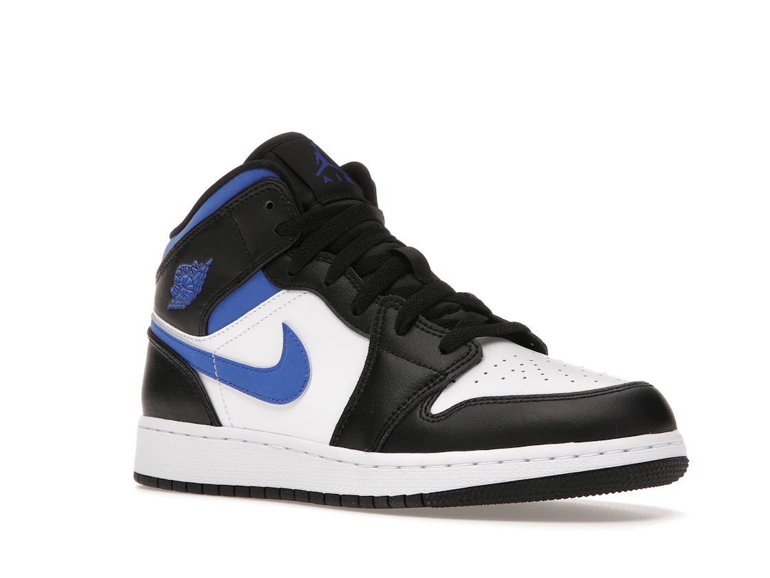Jordan 1 Mid White Black Racer Blue (GS)
