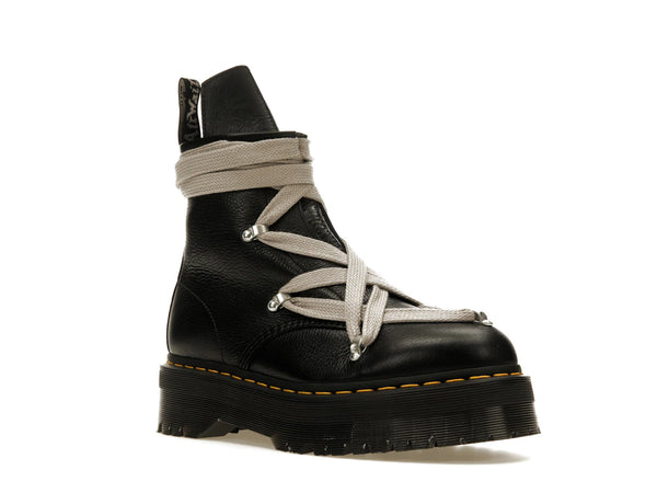 Dr. Martens 1460 Quad Leather Sole Pentagram Wrap Lace Boot Rick Owens Black