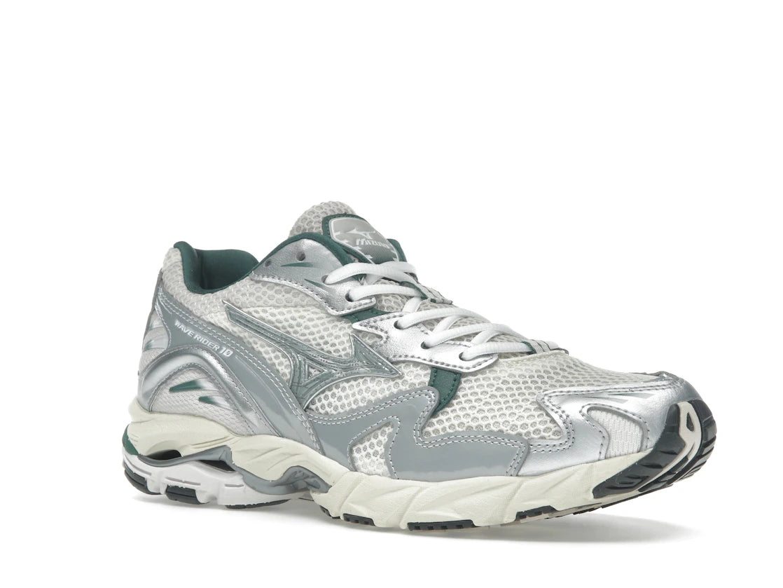 Mizuno Wave Rider 10 White Slate Bistro Green