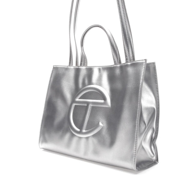 Telfar Shopping Bag Medium Silver