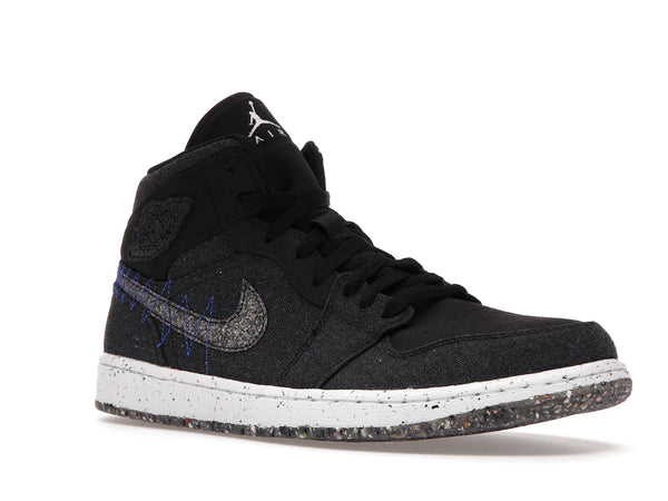 Jordan 1 Mid Crater Black