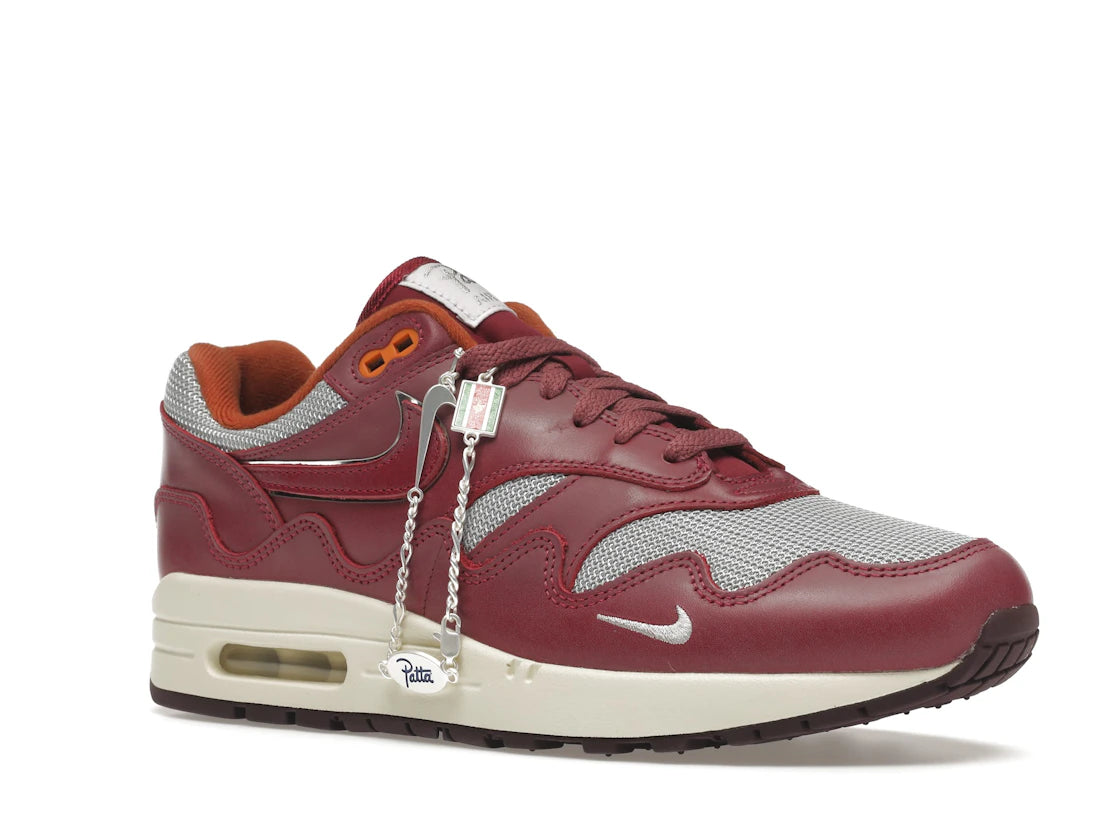Nike Air Max 1 Patta Waves Rush Maroon (with Bracelet)