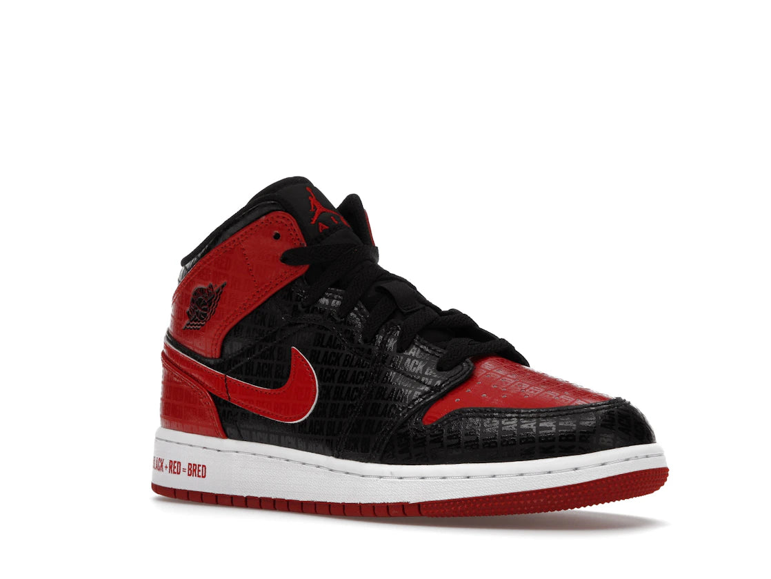 Jordan 1 Mid Bred Text (GS)