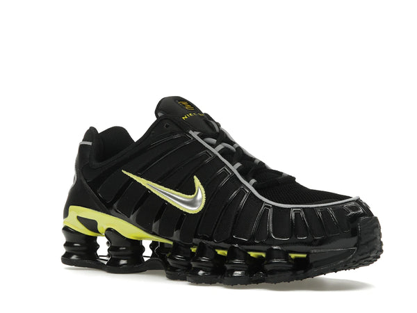 Nike Shox TL Black Dynamic Yellow Metallic Silver