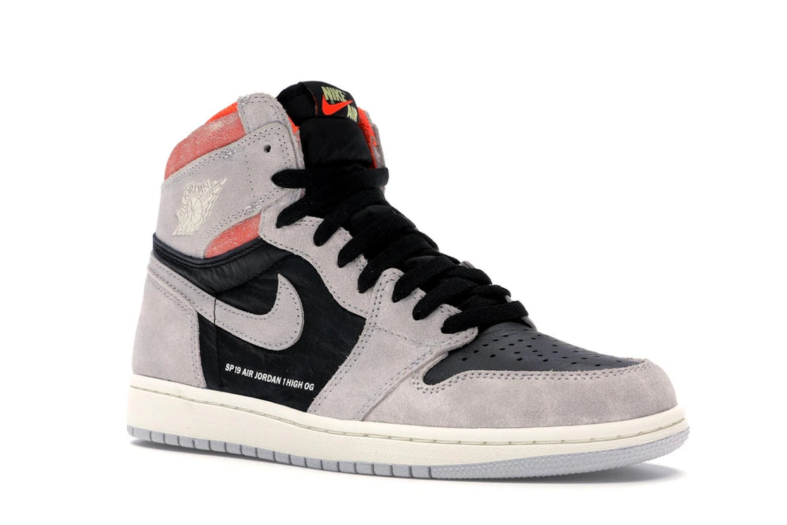Jordan 1 Retro High Neutral Grey Hyper Crimson