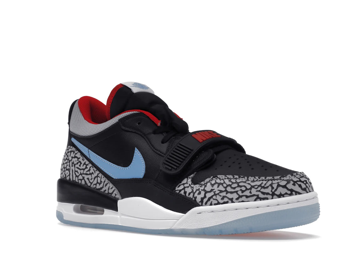 Jordan Legacy 312 Low Black Valor Blue - vue secondaire A