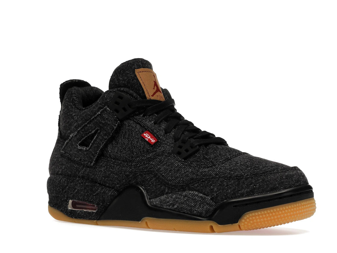 Jordan 4 Retro Levi's Schwarz (GS) (Levi's Tag)