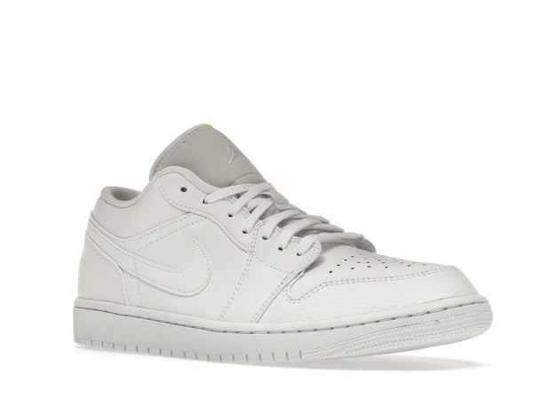 Jordan 1 Low Triple White Tumbled Leather