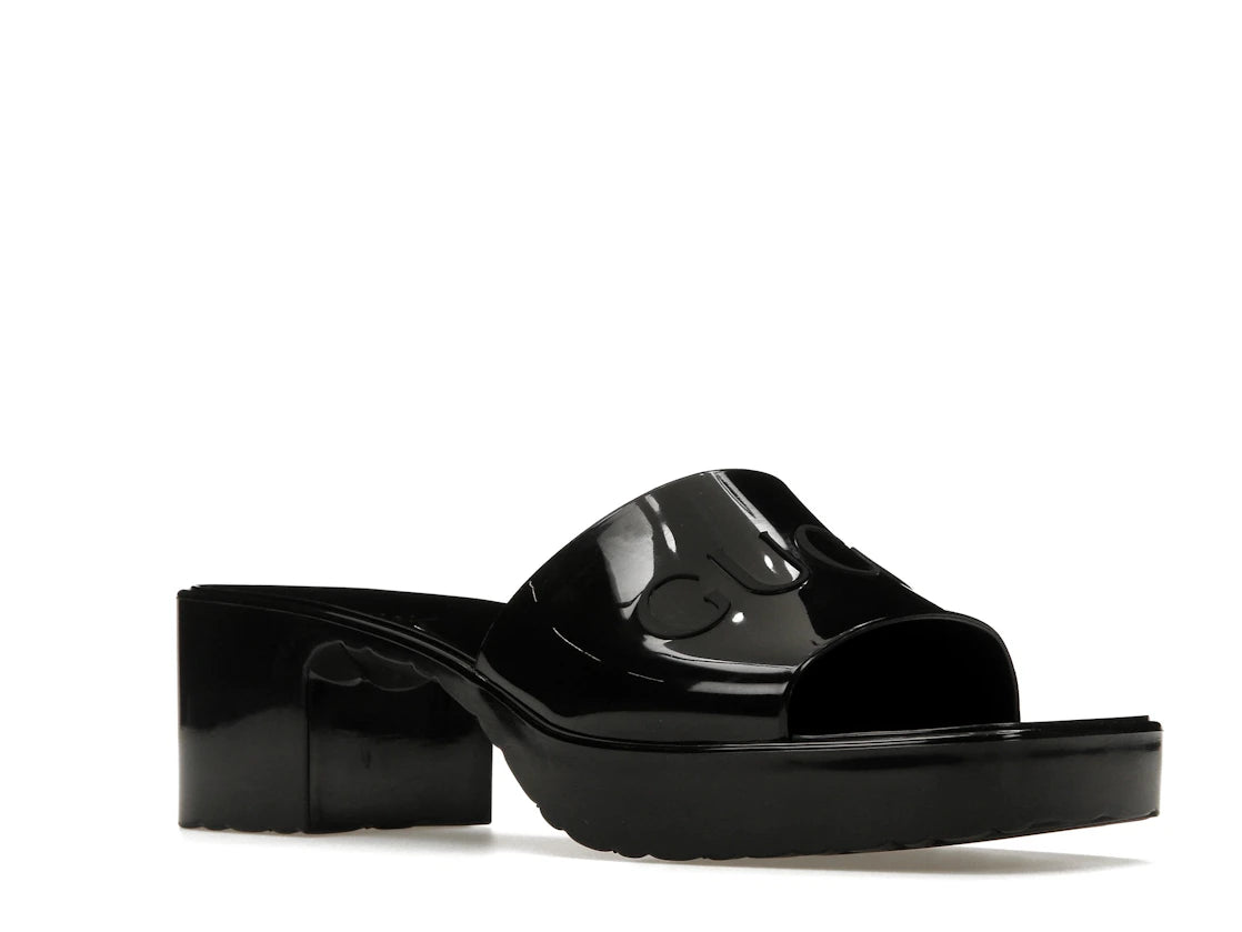 Gucci 60mm Slide Sandal Black Rubber