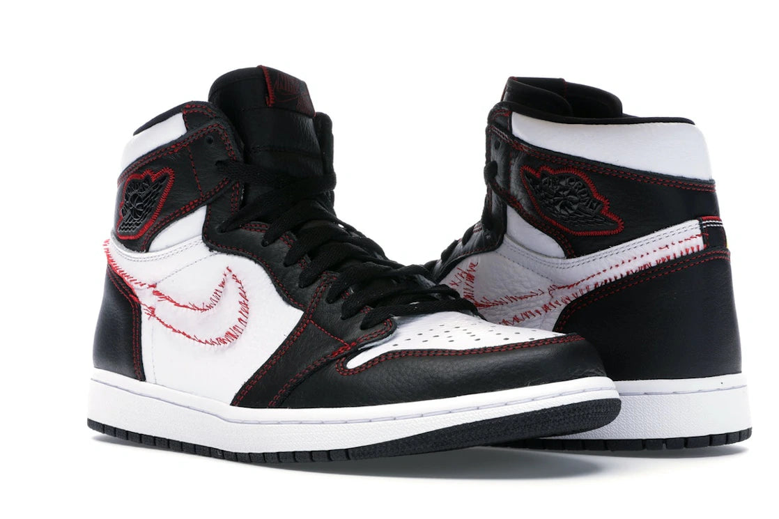 Jordan 1 Retro High Defiant White Black Gym Red