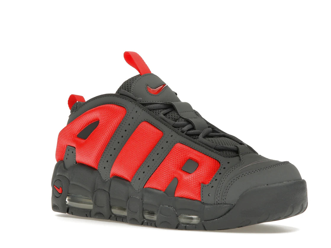 Nike Air More Uptempo Low Dark Grey Light Crimson