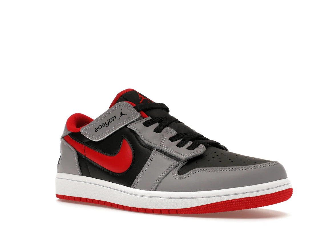Jordan 1 Low Flyease Fire Red Cement Grey