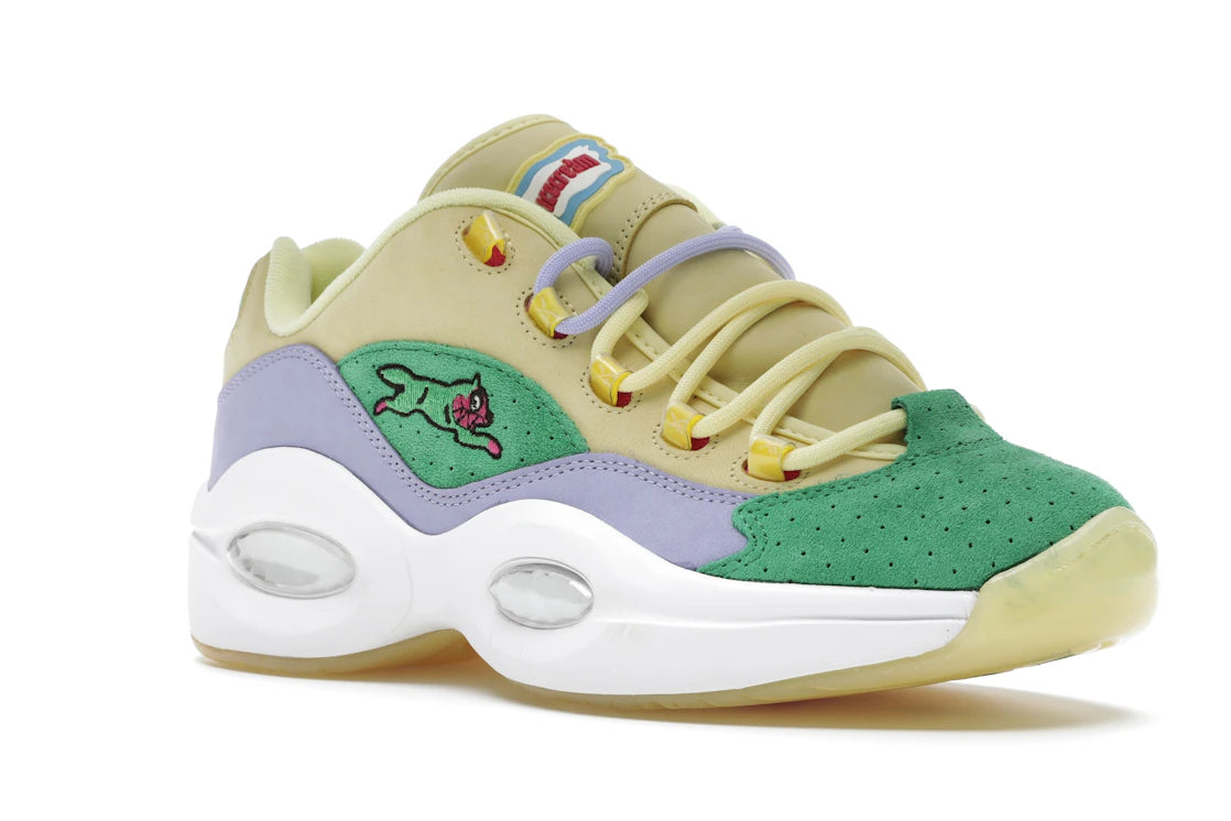 Reebok Question Low BBC Ice Cream Running Dog Yellow Green