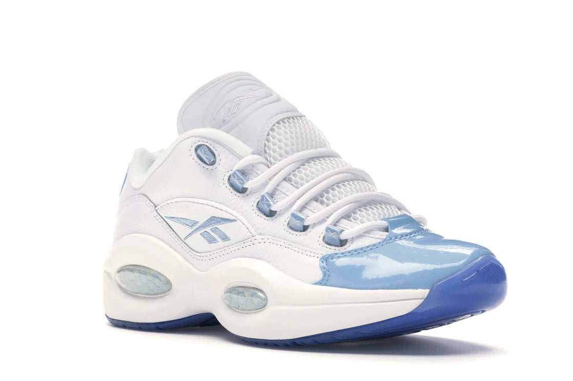 Reebok Question Low Patent Toe Carolina Blue