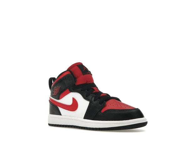 Jordan 1 Mid Black Fire Red (PS)