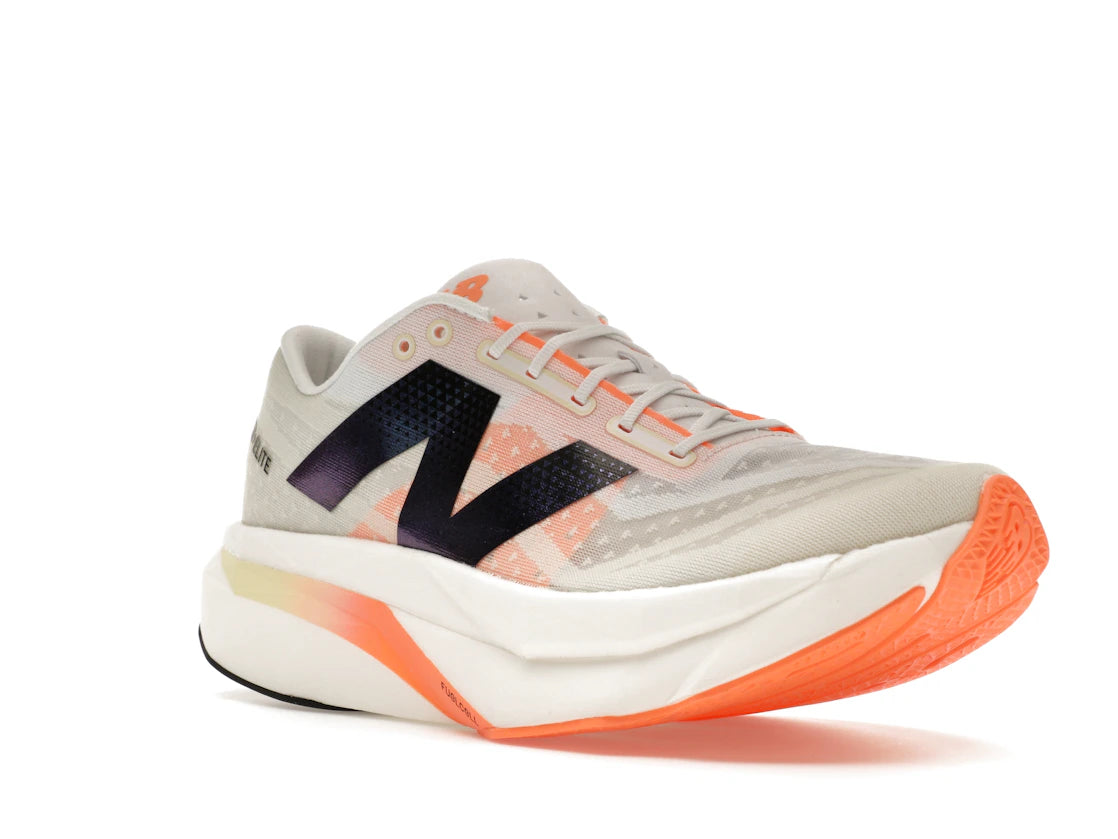 New Balance FuelCell SuperComp Elite v4 White Angora Hot Mango