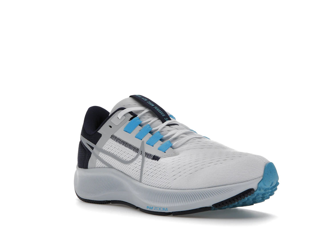 Nike Air Zoom Pegasus 38 White Midnight Navy - vue secondaire A