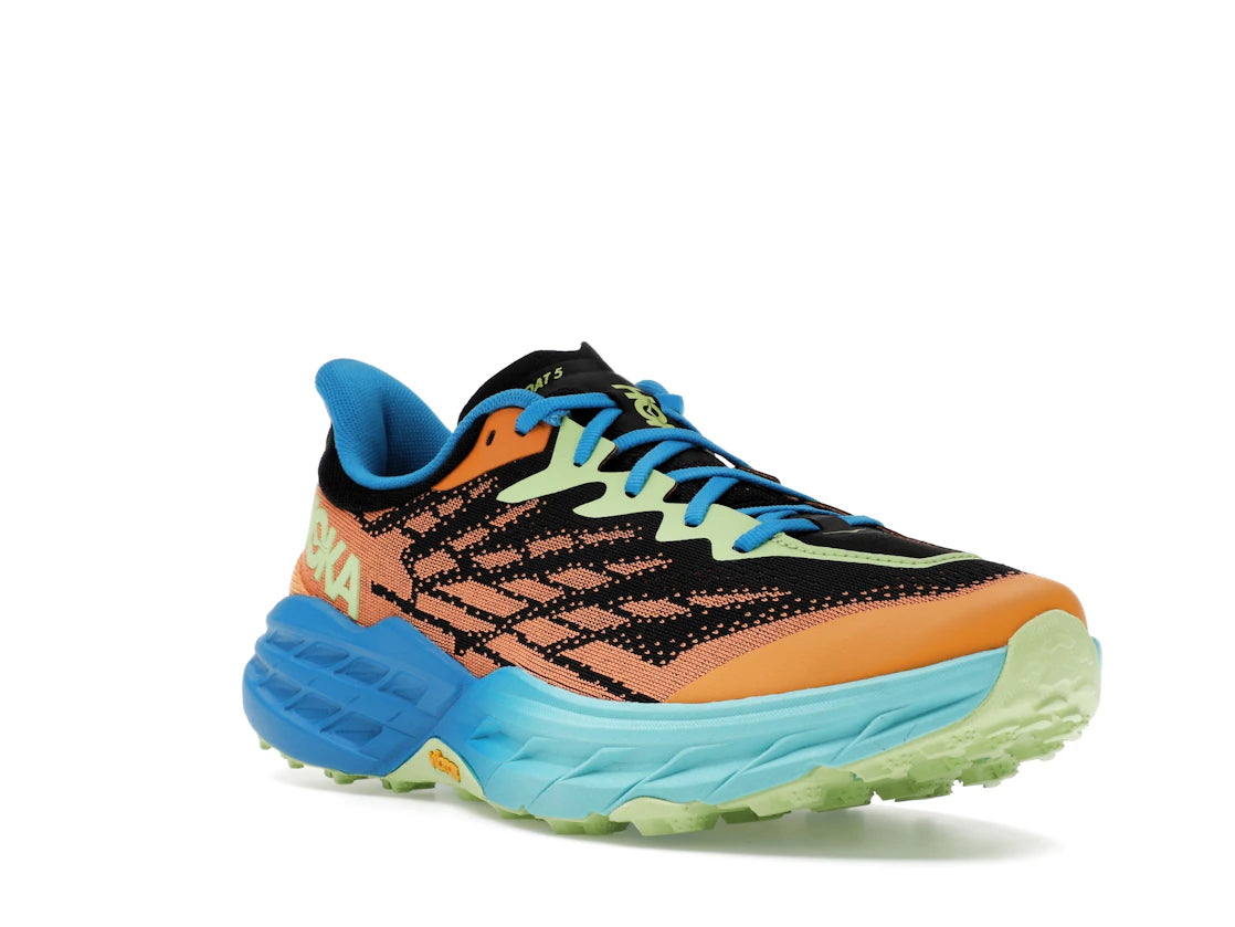 Hoka One One Speedgoat 5 Solar Flare Diva Blue - vue secondaire A