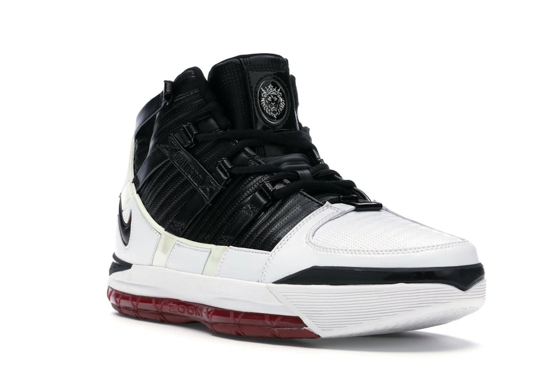 Nike Zoom LeBron III White/Black-Varsity Crimson - vue secondaire A