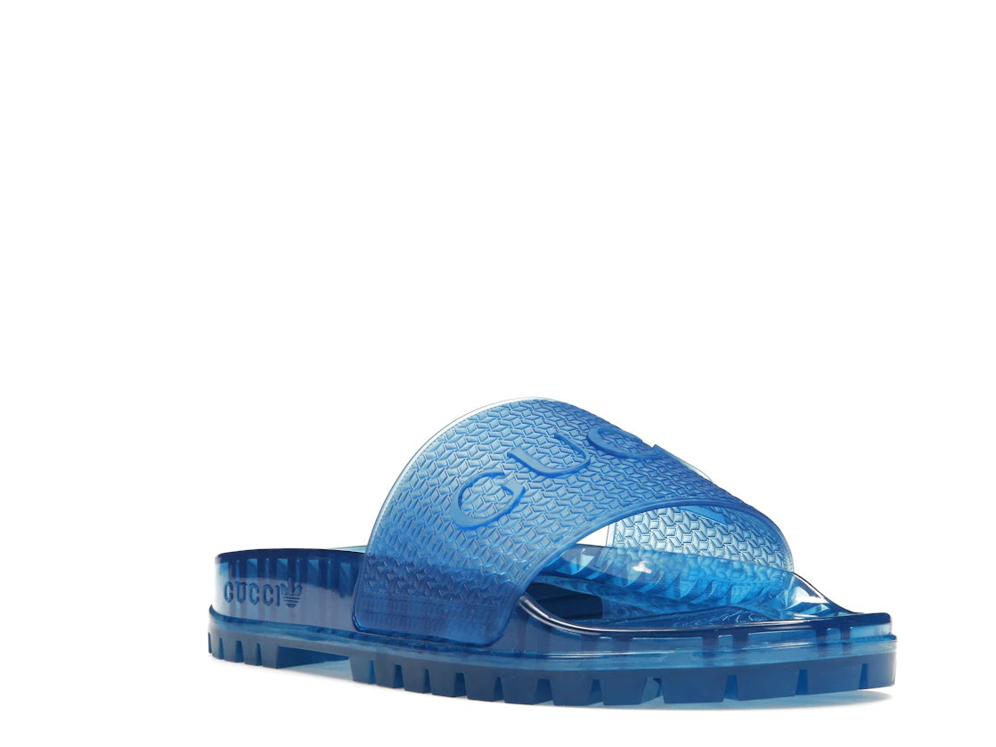 adidas x Gucci Adilette Slide Blue - vue secondaire A