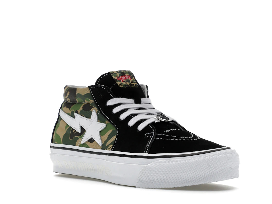 Vans LX Sk8-Mid Bape ABC Camo Black Green - vue secondaire A