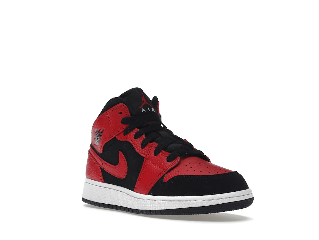 Jordan 1 Mid Reverse Bred (GS) - vue secondaire A