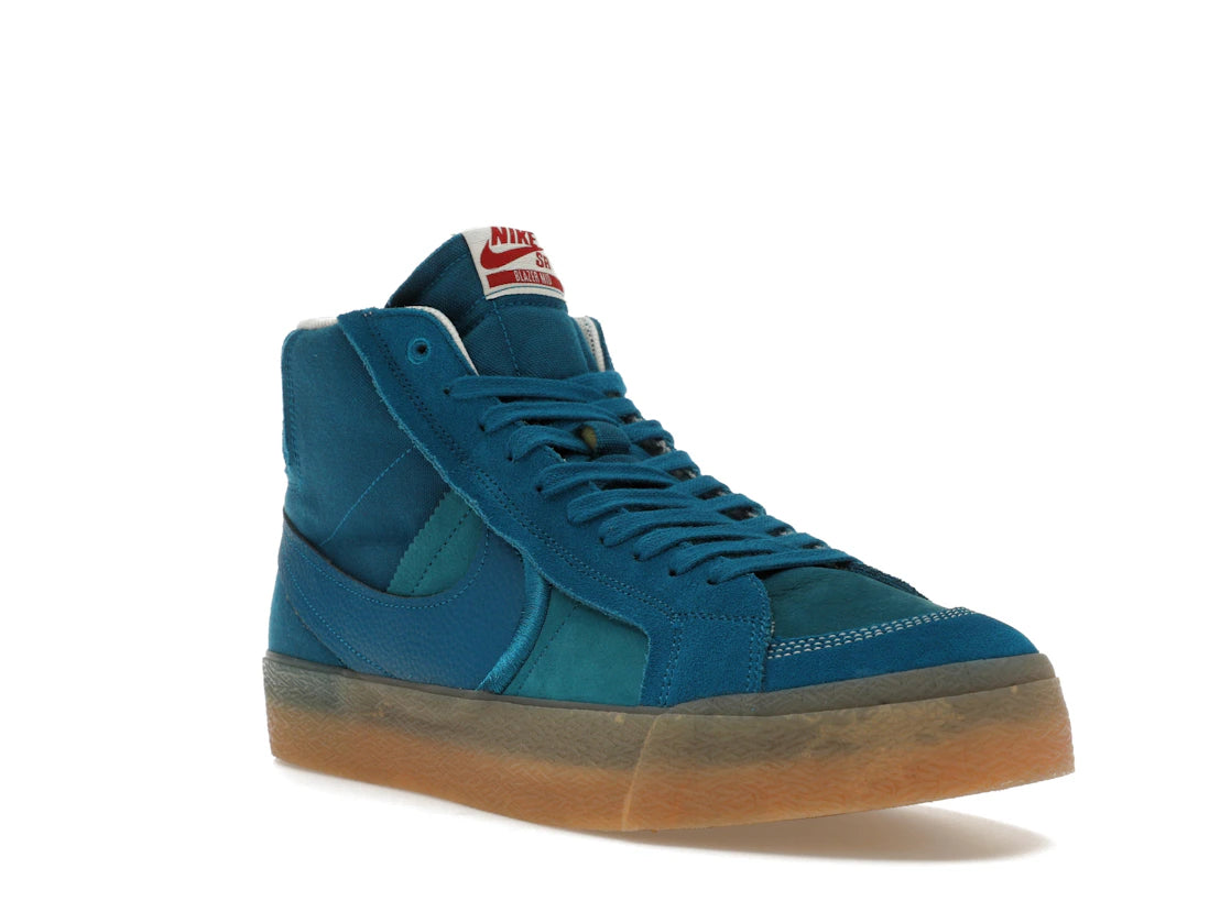 Nike SB Zoom Blazer Mid PRM Plus Green Abyss Gum - vue secondaire A