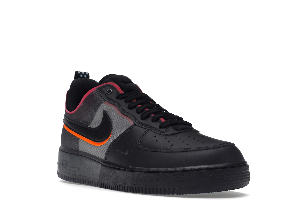 Nike Air Force 1 React Black Black Team Orange Pink Prime - vue secondaire A