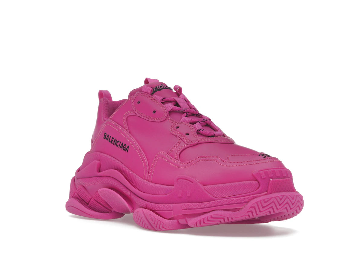 Balenciaga Triple S Faux Leather Dark Pink (Women's) - vue secondaire A