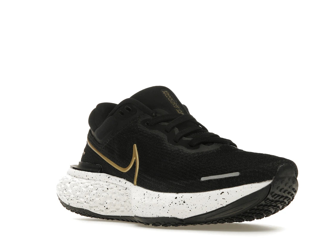 Nike ZoomX Invincible Run Flyknit Black Metallic Gold (Women's) - vue secondaire A