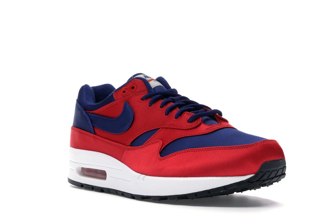 Nike Air Max 1 Satin University Red Deep Royal Blue - vue secondaire A